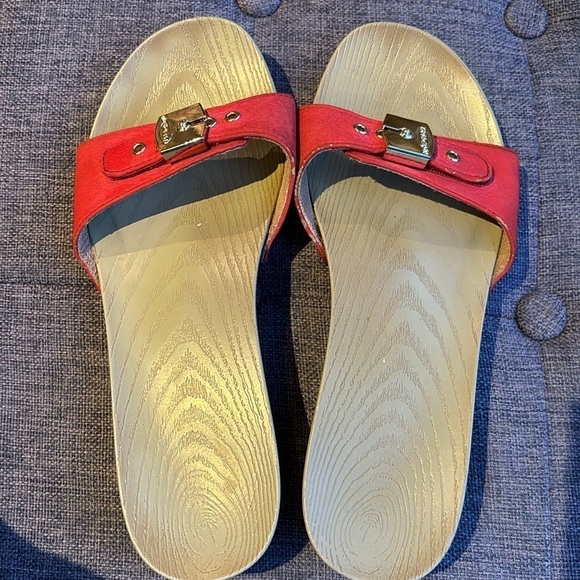 Dr Scholls red sandals in 7 - Picture 7 of 9